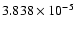 $ 3.838\times 10^{ -5}$