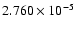 $ 2.760\times 10^{ -5}$