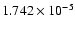 $ 1.742\times 10^{ -5}$