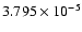 $ 3.795\times 10^{ -5}$