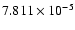 $ 7.811\times 10^{ -5}$