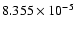 $ 8.355\times 10^{ -5}$