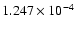 $ 1.247\times 10^{ -4}$