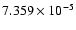 $ 7.359\times 10^{ -5}$