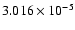 $ 3.016\times 10^{ -5}$