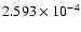 $ 2.593\times 10^{ -4}$