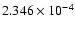 $ 2.346\times 10^{ -4}$