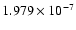$ 1.979\times 10^{ -7}$