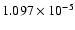 $ 1.097\times 10^{ -5}$