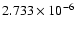 $ 2.733\times 10^{ -6}$