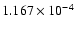 $ 1.167\times 10^{ -4}$