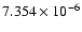 $ 7.354\times 10^{ -6}$