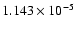 $ 1.143\times 10^{ -5}$