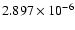 $ 2.897\times 10^{ -6}$