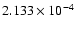 $ 2.133\times 10^{ -4}$