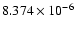 $ 8.374\times 10^{ -6}$