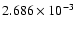 $ 2.686\times 10^{ -3}$