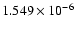 $ 1.549\times 10^{ -6}$