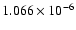 $ 1.066\times 10^{ -6}$