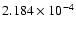 $ 2.184\times 10^{ -4}$