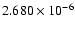 $ 2.680\times 10^{ -6}$
