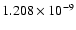 $ 1.208\times 10^{ -9}$