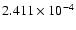 $ 2.411\times 10^{ -4}$