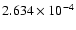 $ 2.634\times 10^{ -4}$