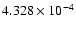 $ 4.328\times 10^{ -4}$