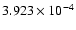 $ 3.923\times 10^{ -4}$