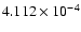 $ 4.112\times 10^{ -4}$