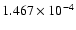 $ 1.467\times 10^{ -4}$