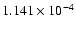 $ 1.141\times 10^{ -4}$