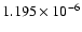 $ 1.195\times 10^{ -6}$