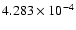 $ 4.283\times 10^{ -4}$
