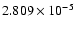 $ 2.809\times 10^{ -5}$