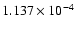$ 1.137\times 10^{ -4}$