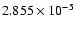 $ 2.855\times 10^{ -5}$