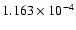 $ 1.163\times 10^{ -4}$