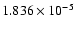 $ 1.836\times 10^{ -5}$