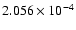 $ 2.056\times 10^{ -4}$
