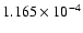 $ 1.165\times 10^{ -4}$