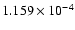 $ 1.159\times 10^{ -4}$