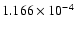 $ 1.166\times 10^{ -4}$