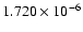 $ 1.720\times 10^{ -6}$