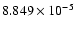$ 8.849\times 10^{ -5}$