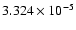 $ 3.324\times 10^{ -5}$