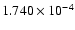 $ 1.740\times 10^{ -4}$