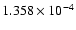 $ 1.358\times 10^{ -4}$