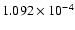 $ 1.092\times 10^{ -4}$